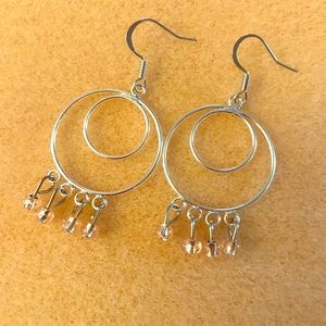 Hooped beaded earrings